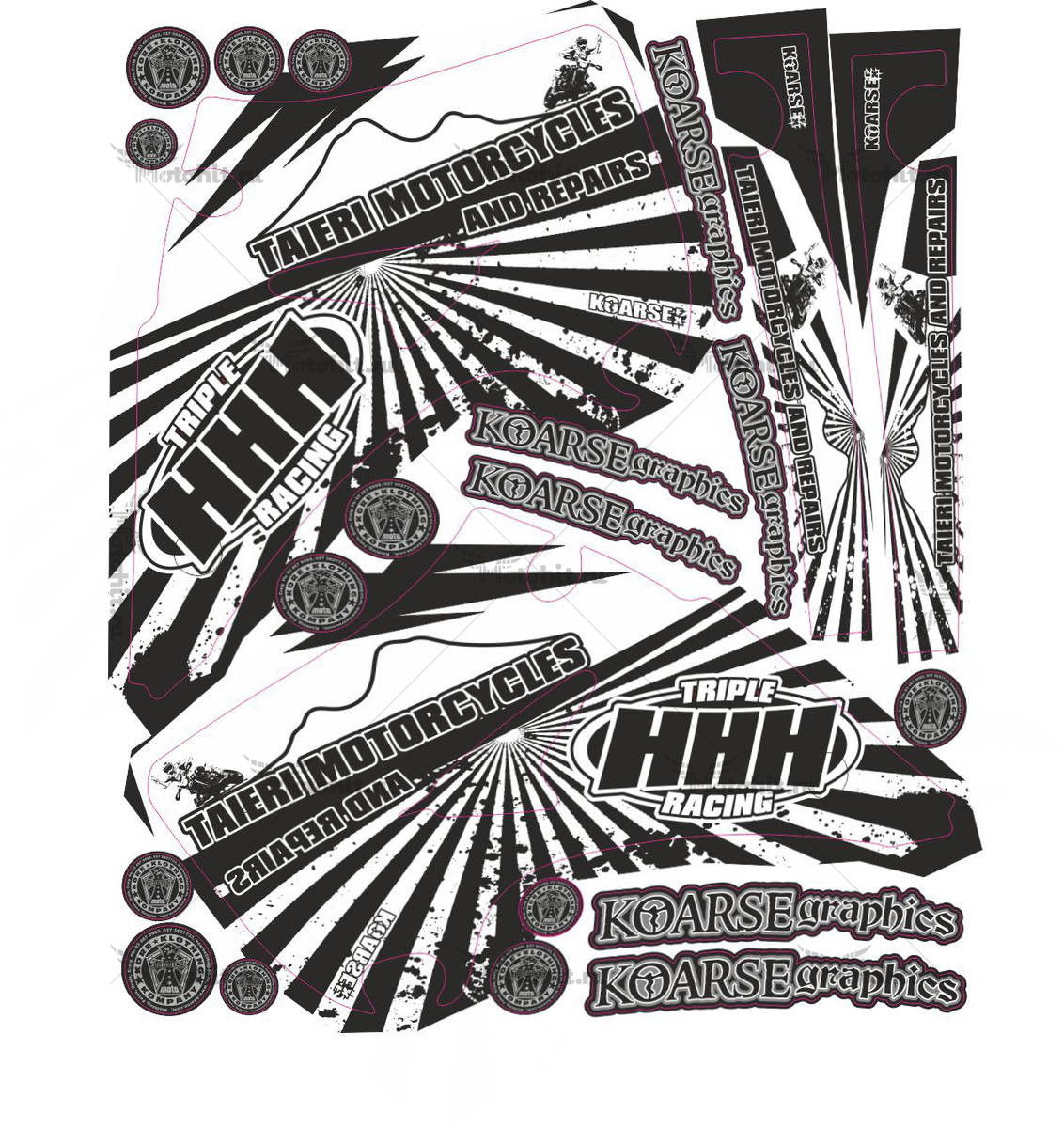 Decals for Kawasaki KX-125 KX-250 2003-2008 TAIERI