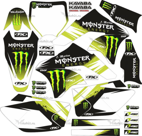 Decals for Kawasaki KX-250-F 2009-2012