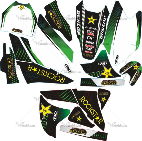 Decals for Kawasaki KXF-250 2006-2008 ROCKSTAR9-VN