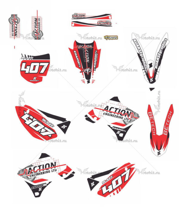 Decals for Kawasaki KXF-250 2009-2012 BLAKE