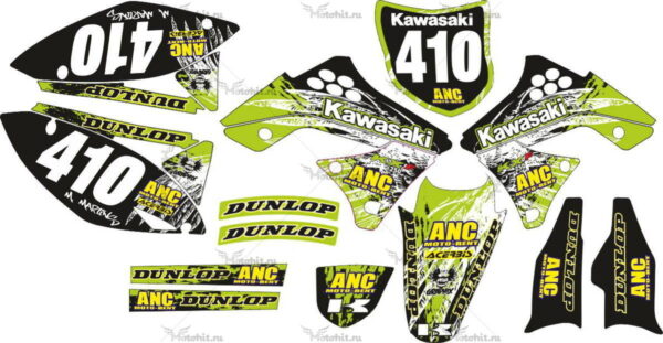 Decals for Kawasaki KXF-250 DUNLOP 2009-2012