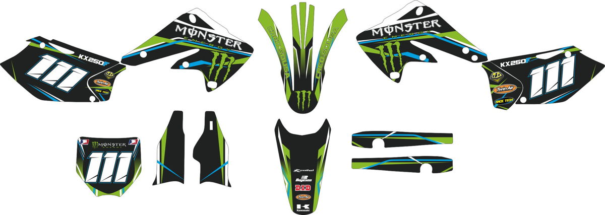 Decals for KAWASAKI KX-250F 2004-2005