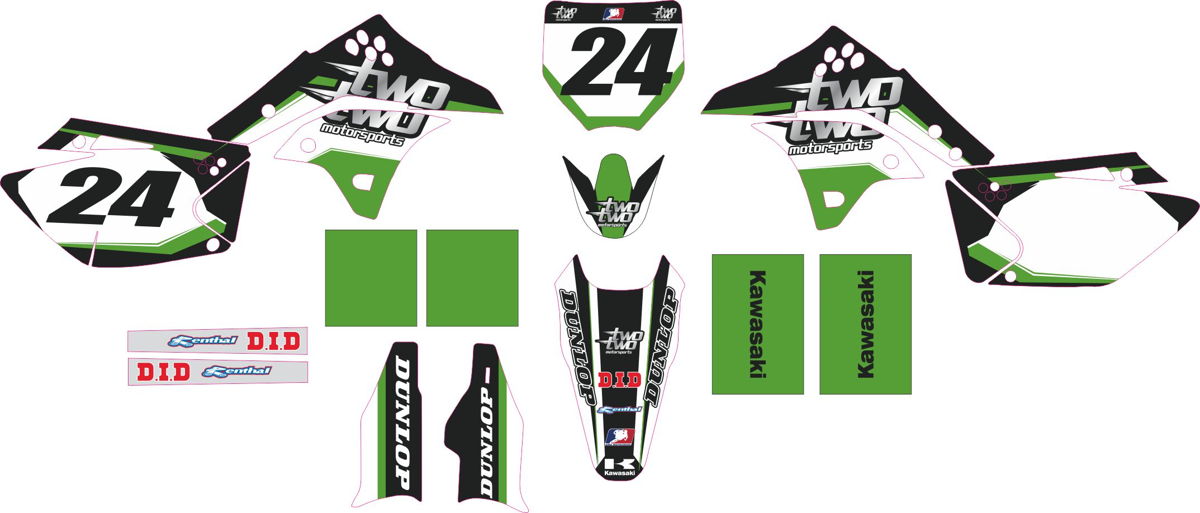 Decals for KAWASAKI KX-250F 2006-2008