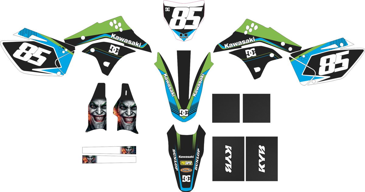 Decals for KAWASAKI KX-250F 2006-2008 2