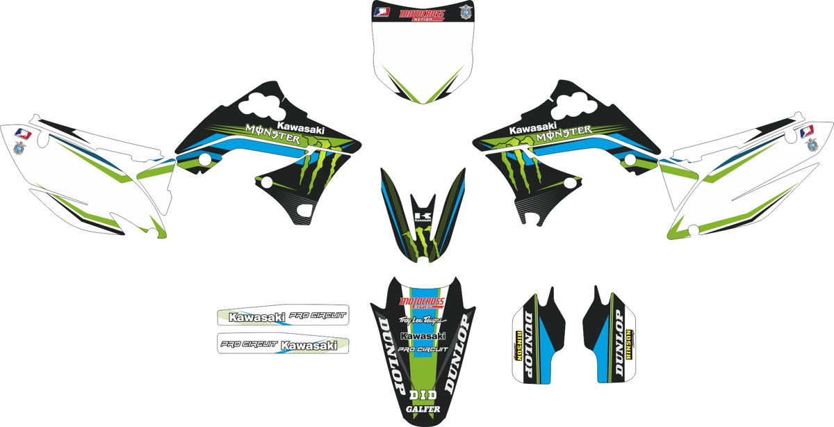Decals for KAWASAKI KX-250F 2009-2012