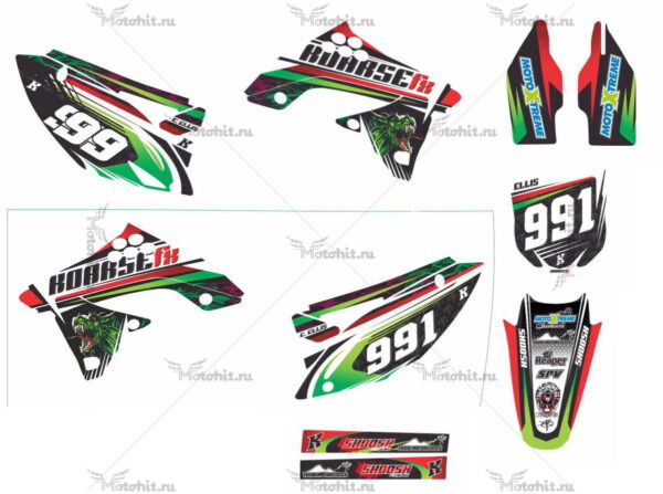 Decals for Kawasaki KXF-450 2009-2012 KOARSE