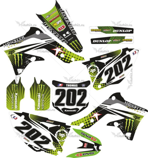 Decals for Kawasaki KXF-450 2013-2015-MONSTER