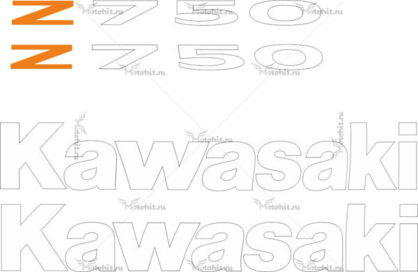 Decals for Kawasaki Z-750 2004