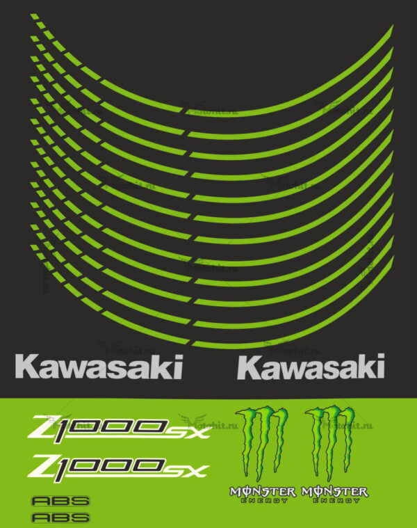 Decals for Kawasaki Z-1000-SX 2011+