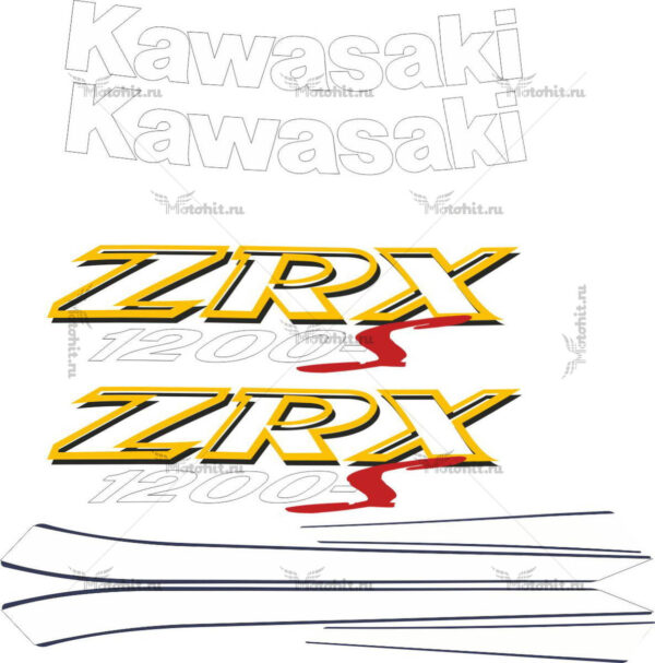 Decals for Kawasaki ZRX-1200 2001
