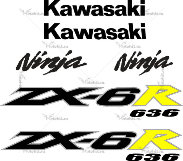 Decals for Kawasaki ZX-6R-636 2003-2004