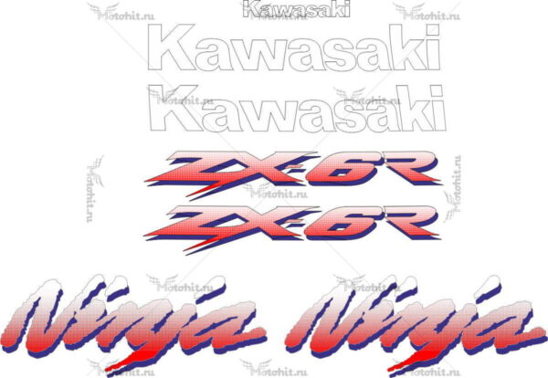 Decals for Kawasaki ZX-6R 1993-1995