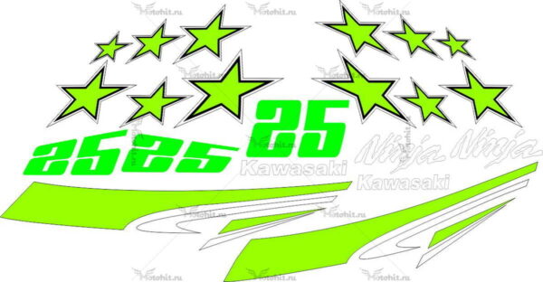 Decals for Kawasaki ZX-6R 2009 ESTRELLAS-ALFREDO-LOPEZ