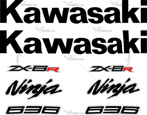 Decals for Kawasaki ZX-6R 2012-2013 TXT