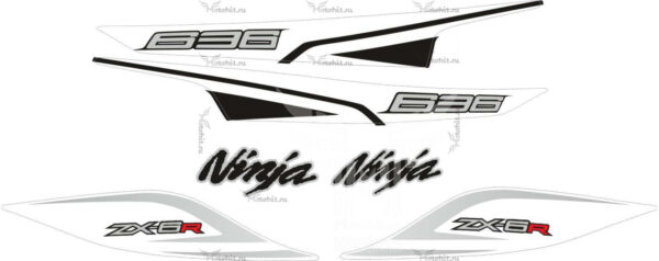 Decals for KAWASAKI-ZX-636-2013-white