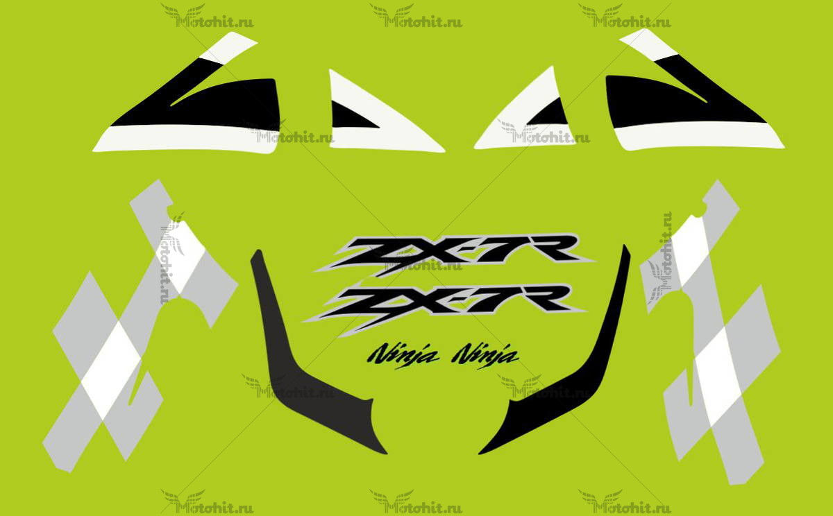Decals for Kawasaki ZX-7R 2002