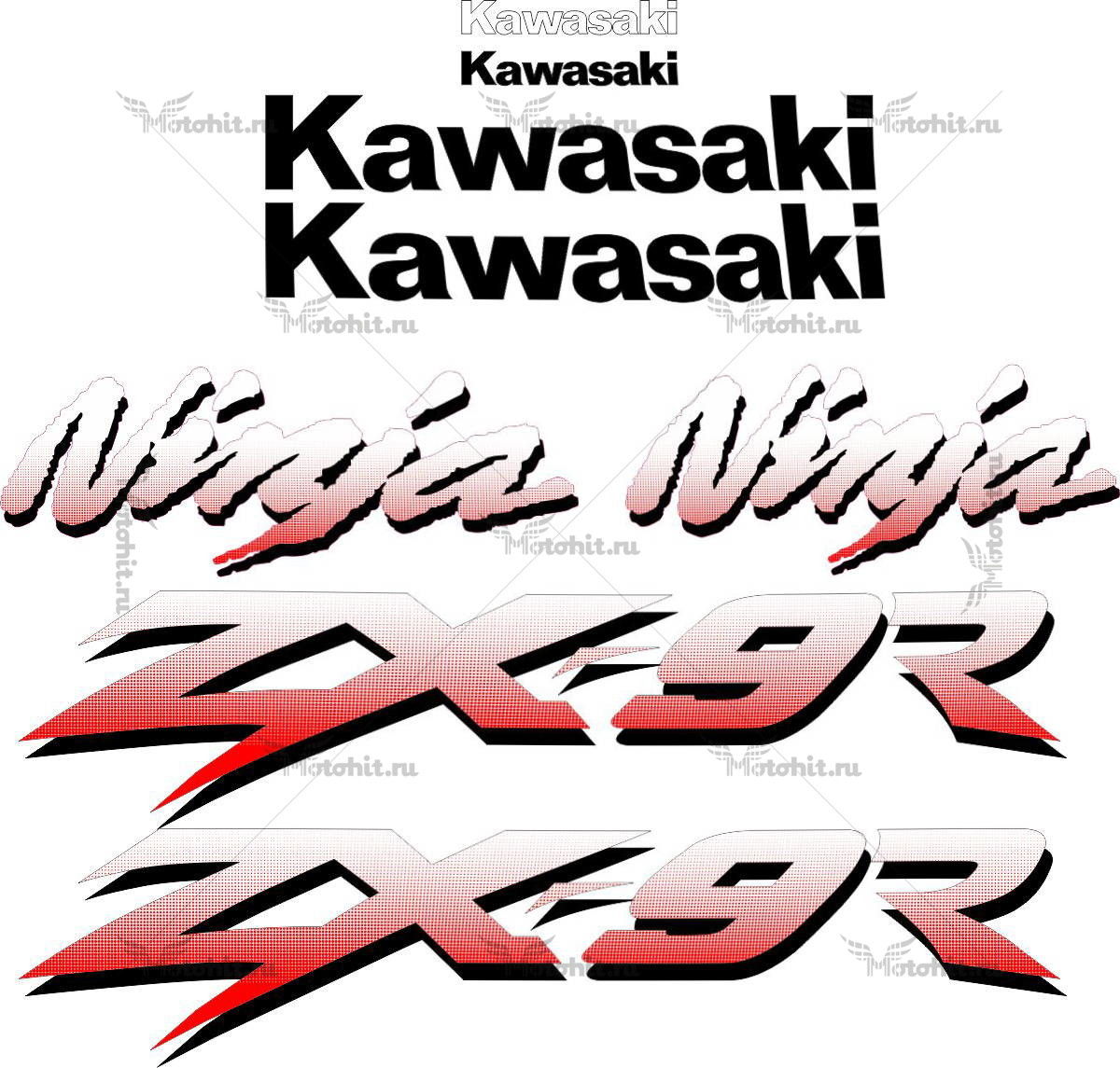 Decals for Kawasaki ZX-9R 2001