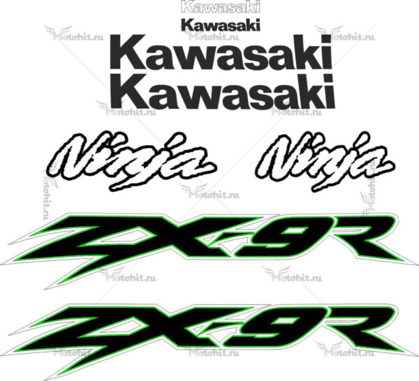 Decals for Kawasaki ZX-9R 2002 TXT