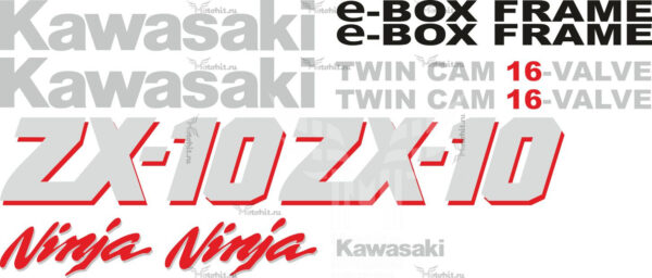 Decals for Kawasaki ZX-10 1989 SILVER