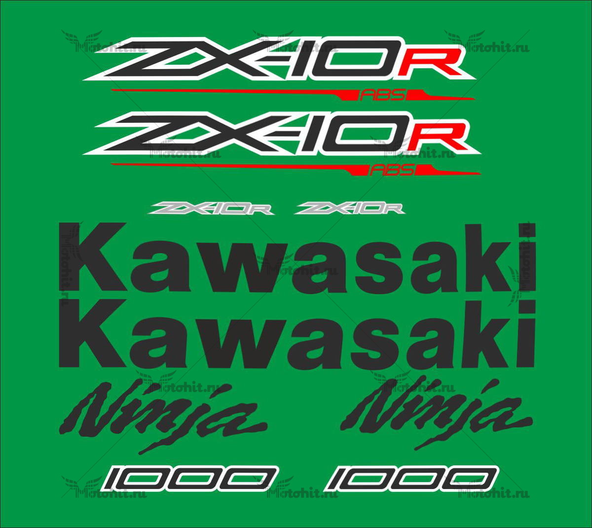 Decals for Kawasaki ZX-10-R 2014-2