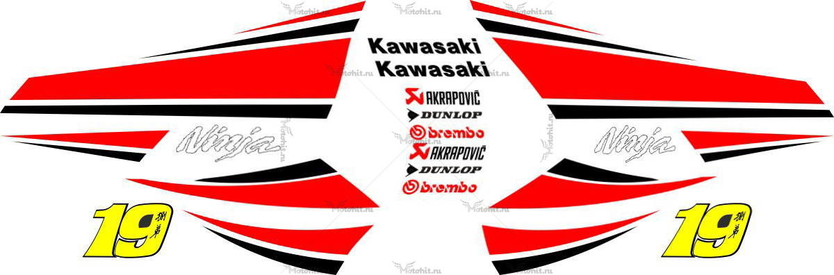 Decals for Kawasaki ZX-10-R CASADO