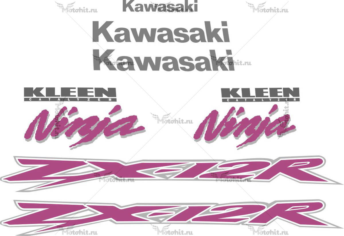 Decals for Kawasaki ZX-12-R 2000-2005 PURPLE
