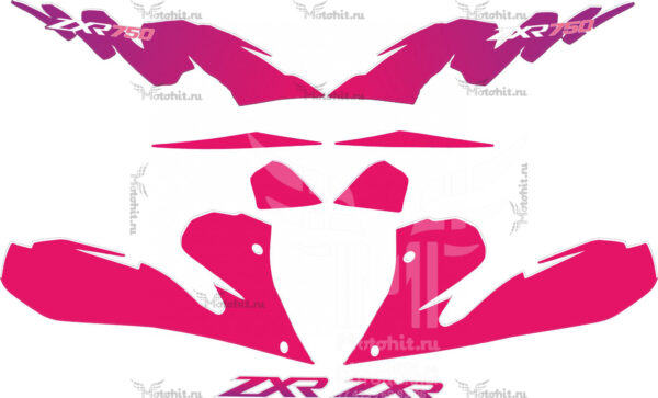 Decals for Kawasaki ZXR-750 1993-1994 PINK