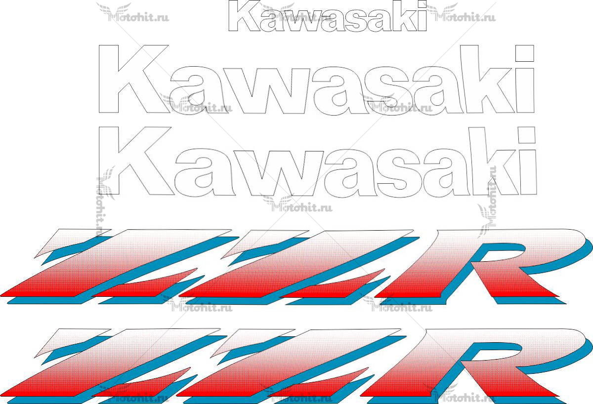 Decals for Kawasaki ZZR-400 1990-2003