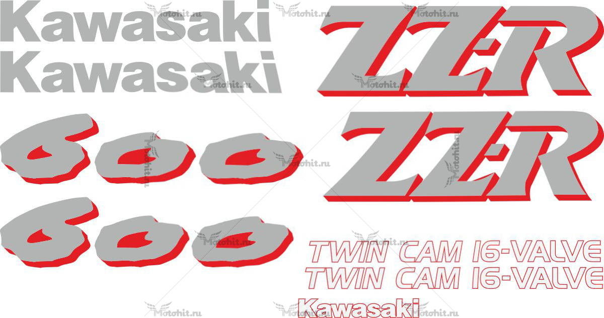 Decals for Kawasaki ZZR-600