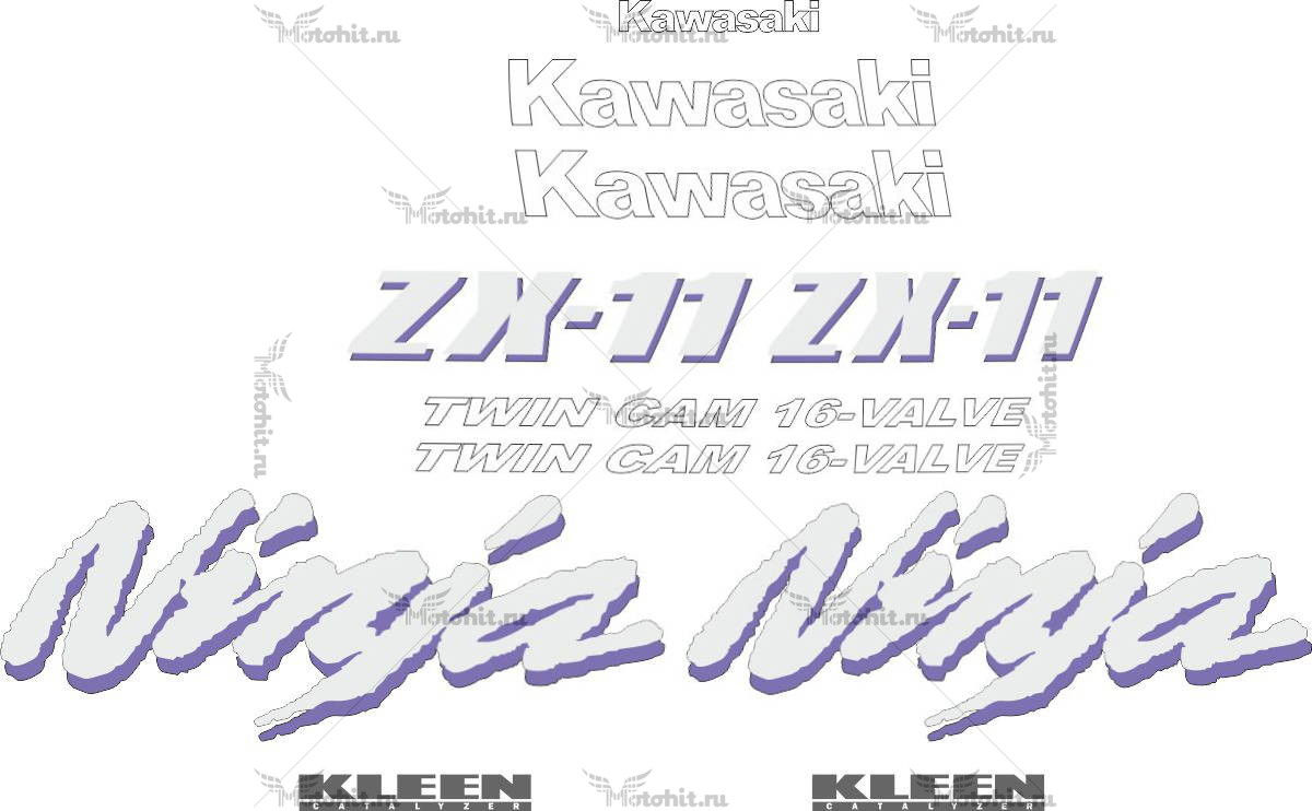 Decals for Kawasaki ZZR-1100 1998