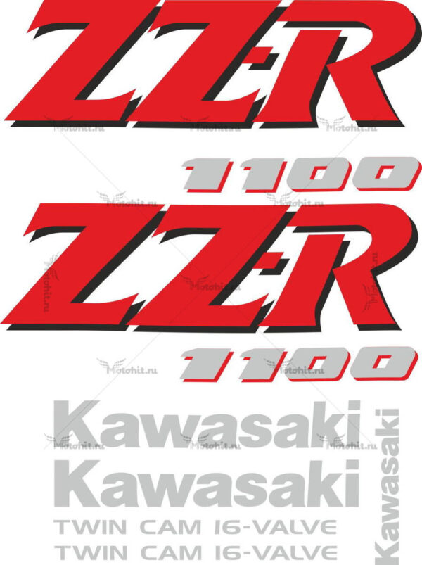 Decals for Kawasaki ZZR-1100 KIT