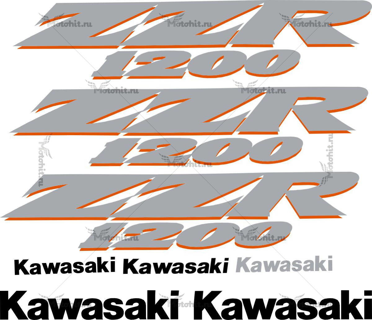 Decals for Kawasaki ZZR-1200 2002-2005