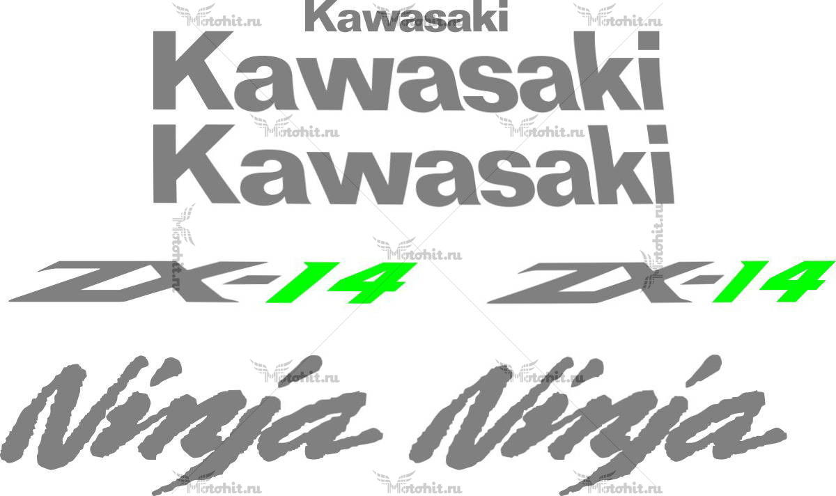 Decals for Kawasaki ZZR-1400 2009