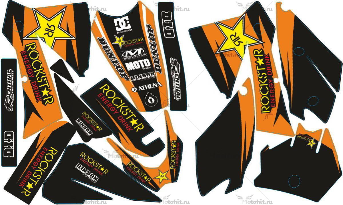 Decals for KTM EXC 2004-2007 ROCKSTAR-8
