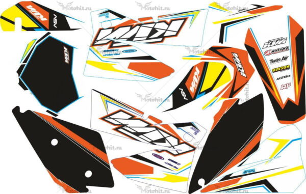 Decals for KTM EXC 2004-2007 BLACK
