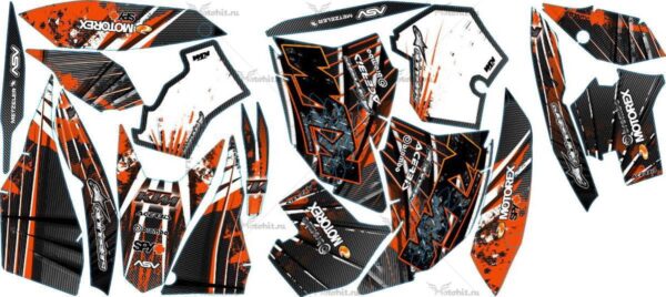 Decals for KTM EXC 2008-2011 CARBONWAR1
