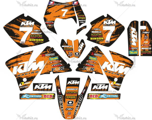 Decals for KTM EXC-125 2002-2003 RACING