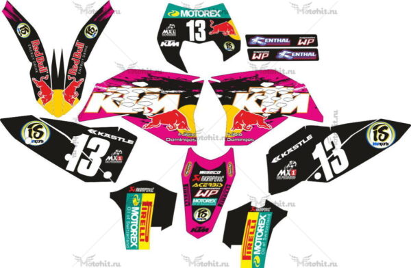 Decals for KTM EXC-125 2008-2011 BLACK