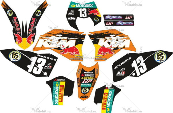Decals for KTM EXC-250 EXC-450 2008-2011 MOTOREX