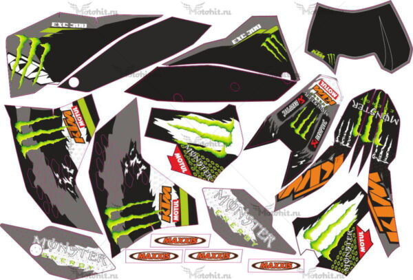 Decals for KTM EXC-300 MONSTER 2008-2011