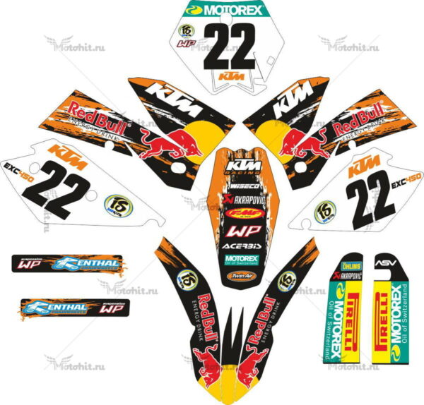 Decals for KTM EXC-450 2004-2007