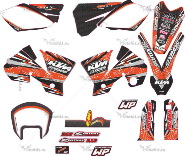Decals for KTM EXC-450 2004-2007 FREERIDE