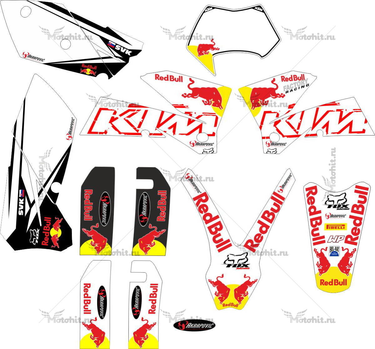 Decals for KTM EXC-450 2004-2007