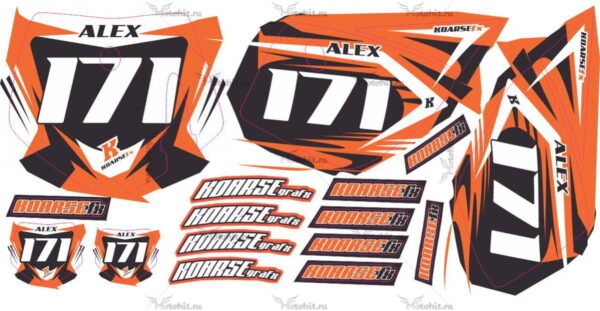 Decals for KTM SX-50 2007 NUMBER-PLATES
