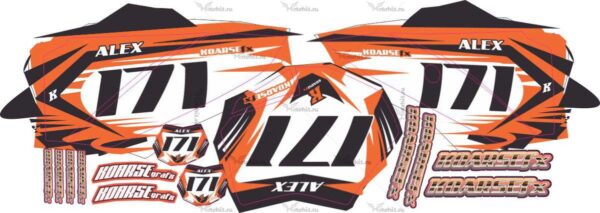 Decals for KTM SX-50 2011 NUMBER-PLATES