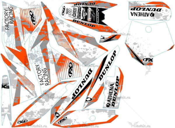 Decals for KTM SX-65 2009-2015 FACTORY1-WHITE