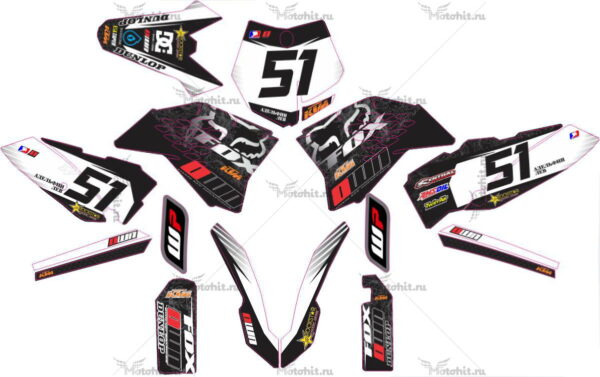 Decals for KTM SX-65 2009-2015 FOX