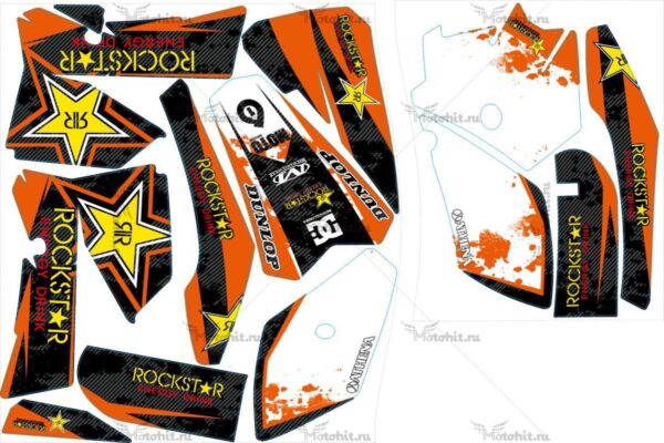 Decals for KTM SX-85 2006-2012 ROCKSTAR18-CARBON
