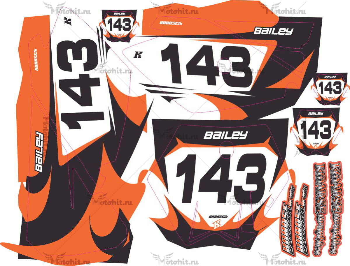Decals for KTM SX-85 2003-2012 BAILEY