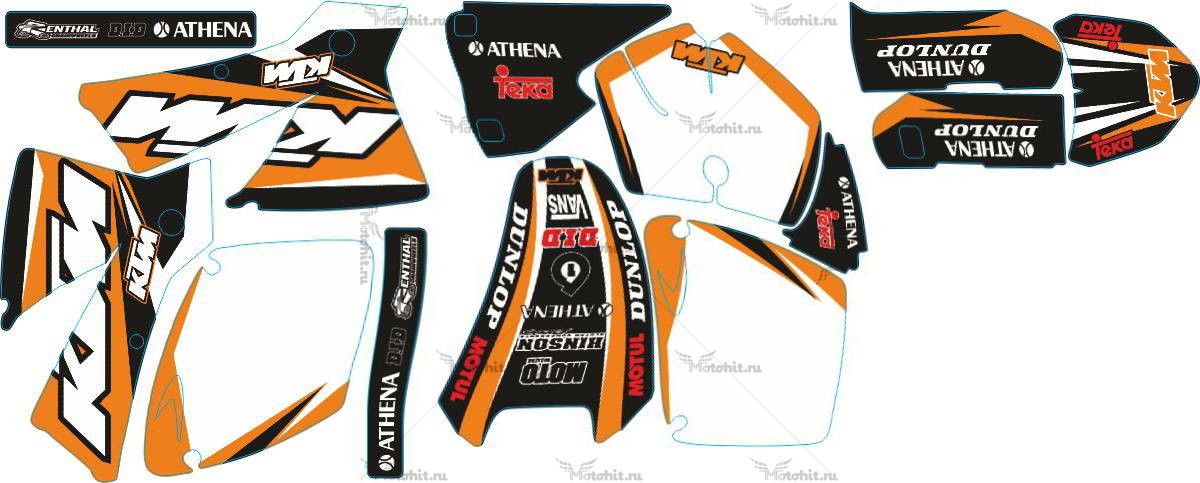 Decals for KTM SX-125 2001-2003 DUNLOP4